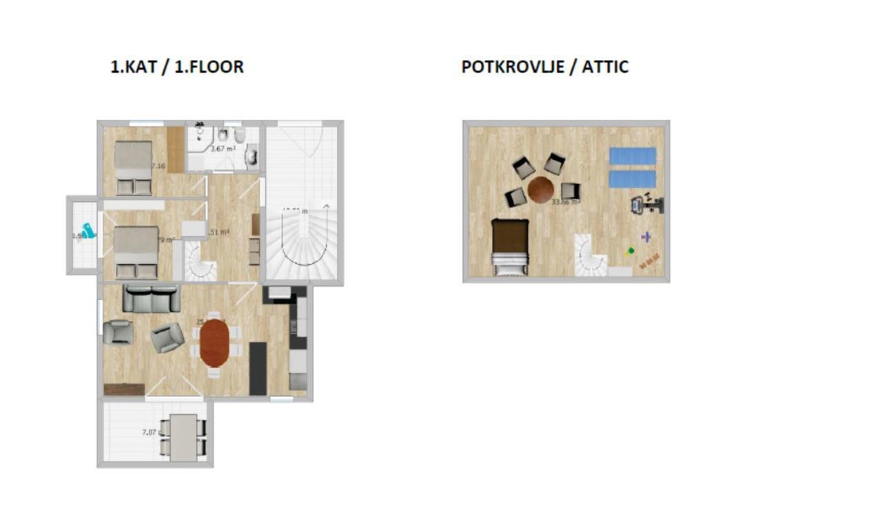 קרק Golden Hope 4+1 Apartment Krk מראה חיצוני תמונה